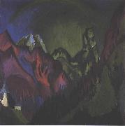 Ernst Ludwig Kirchner Tinzenhorn Zugen gorge near Monstein painting